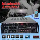 Домашний усилители Bluetooth 2-канальный домашний автомобильный аудио стерео сабвуфер усилитель мощности аудио усилитель USB SD с пультом дистанционного управления