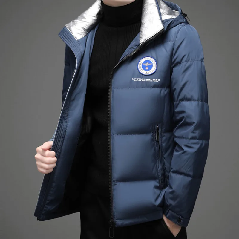 

Зимние мужские пуховики, новинка 2021, мужское пальто, Тренч, высококачественные ветрозащитные уличные повседневные теплые куртки на утином ...