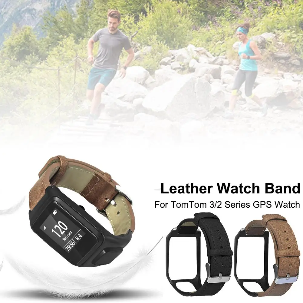 Для TomTom 2/3 SPARK серии Runner 2 3 серии Golfer 2 серии Adventurer gps часы кожаный ремешок для замены