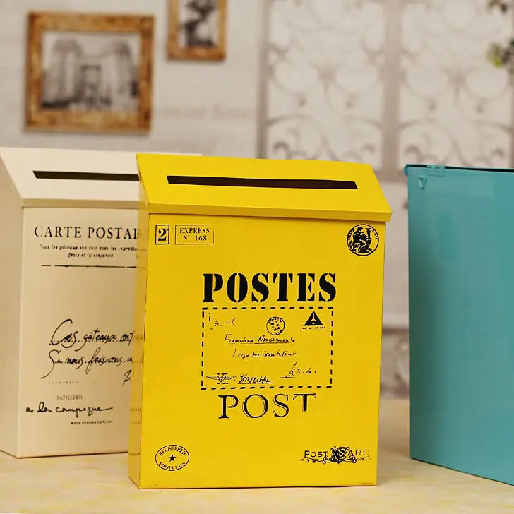 Жестяная коробка в американском стиле пасторальный настенный жестяной почтовый