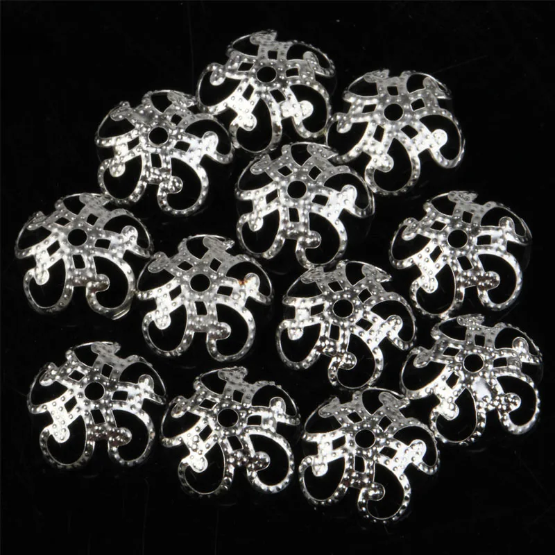 

200pcs/lot 10mmCraft Antique Alloy Plated Five Flower Bead Caps for Jewelry Making Supplies