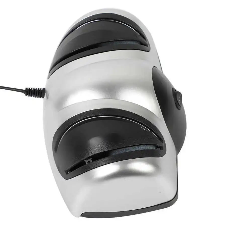 Двухколесная электрическая точилка для ножей 2-ступенчатая домашняя кухонная