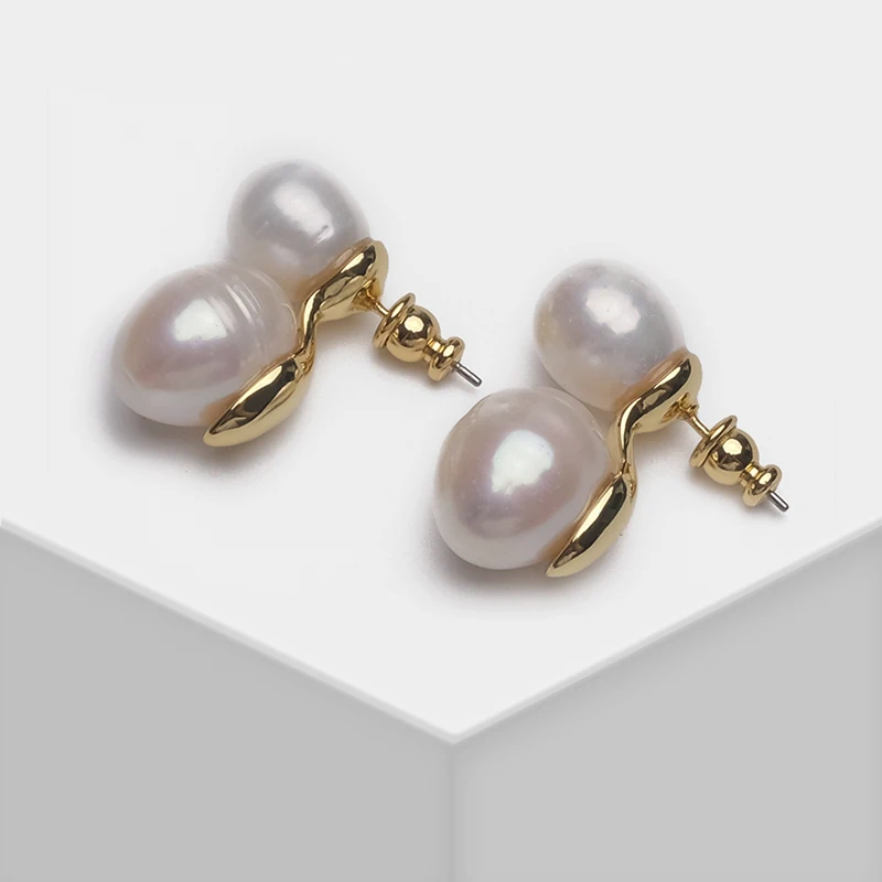 Модные простые серьги-подвески с жемчугом Amorita boutique овальной формы | Украшения и