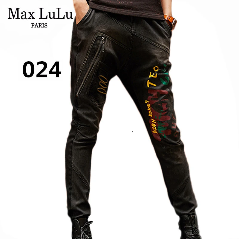 Max LuLu Роскошные корейские стильные женские винтажные панк уличные женские рваные джинсы черные брюки женские джинсовые брюки размера плюс