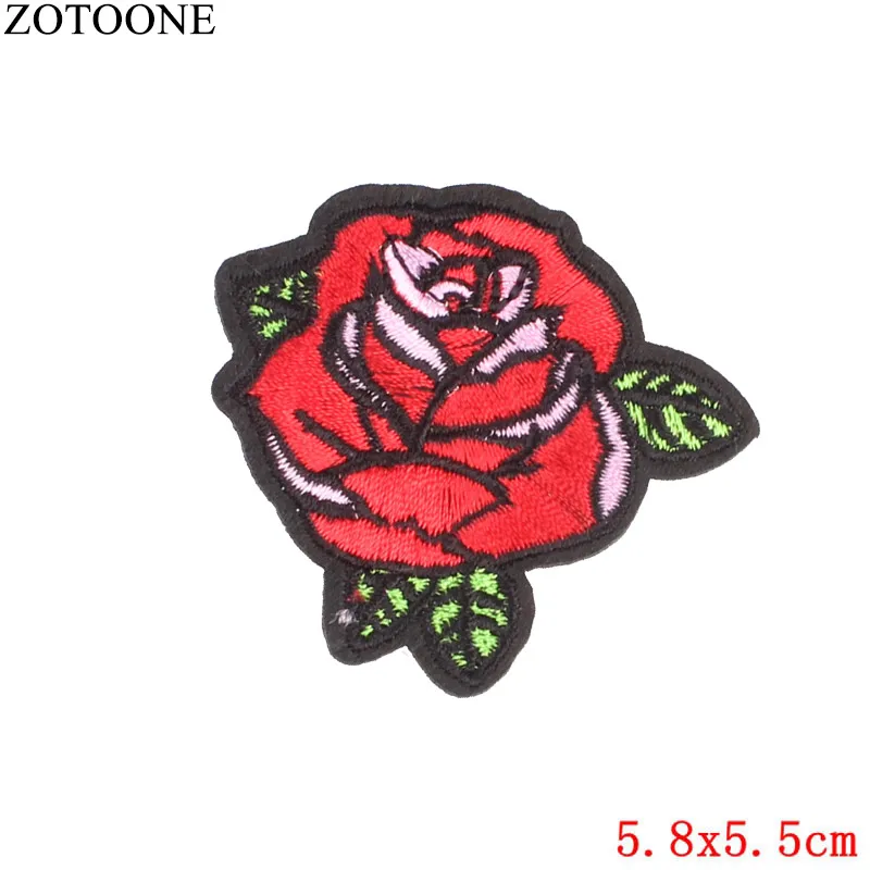 Наклейки ZOTOONE с металлическими накладками вышивка цветочной аппликацией для