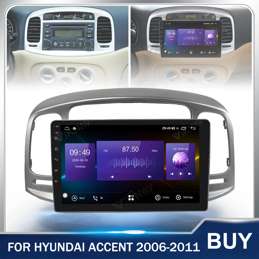 

Автомагнитола 128G с сенсорным экраном и GPS-навигацией для Hyundai Accent 2006-2011, автомобильный мультимедийный плеер, стерео головное устройство, Android...