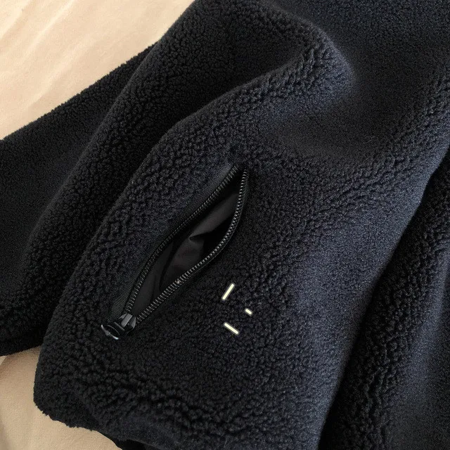 Abrigos de lana de cordero para ni&ntilde;os peque&ntilde;os, chaqueta gruesa de Smiley coreana para ni&ntilde;as y ni&ntilde;os, abrigo c&aacute;lido de terciopelo, novedad de invierno-2