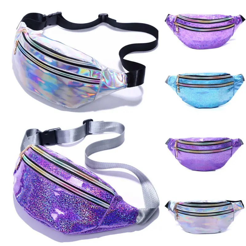 Поясная Сумка для женщин забавный кошелек с голографическим рисунком нагрудная