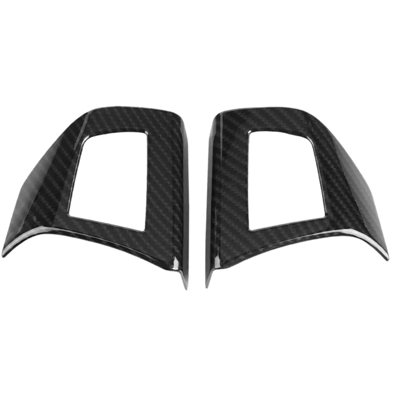 

2 шт. углеродного волокна Стиль внутренняя Накладка для рулевого колеса накладка наклейки для maserati Levante 2017-2018 автомобильные аксессуары инте...