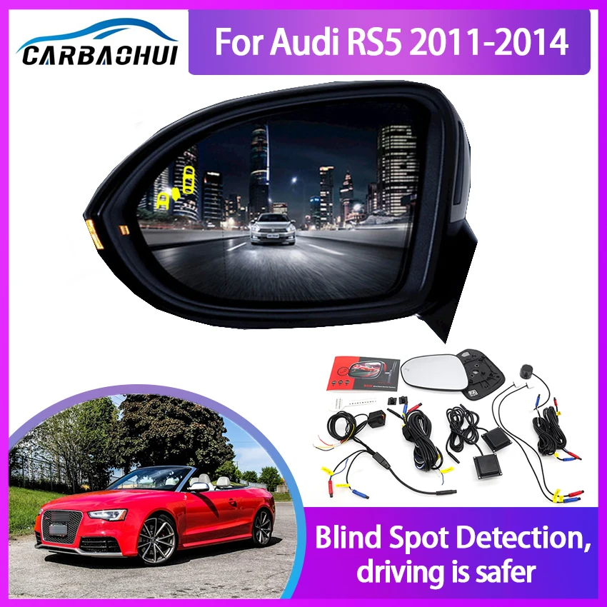

For Audi RS5 2011-2014 BSA BSM BSD Blind Spot Monitoring System 24GHZ Millimeter Waves Radar Sensor Mirror LED Light Warning