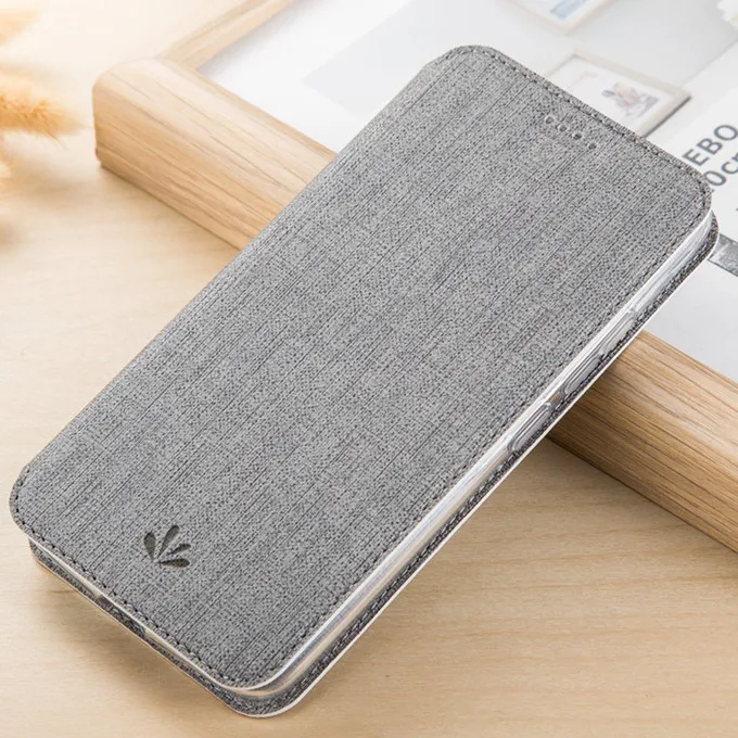 Для Xiaomi Mi a1 A2 A3 Роскошный Матовый кожаный бумажник слот для карт тонкий чехол Магнитный чехол С Откидывающейся Крышкой-подставкой - Цвет: Серый