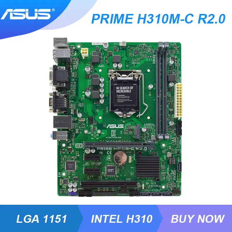 

ASUS PRIME H310M-C R2.0 LGA 1151 Intel H310 десктопная материнская плата DDR4 32 Гб 2666 МГц Поддержка i9-9900K 8700K процессор M.2 USB3.1 PCIe 3,0