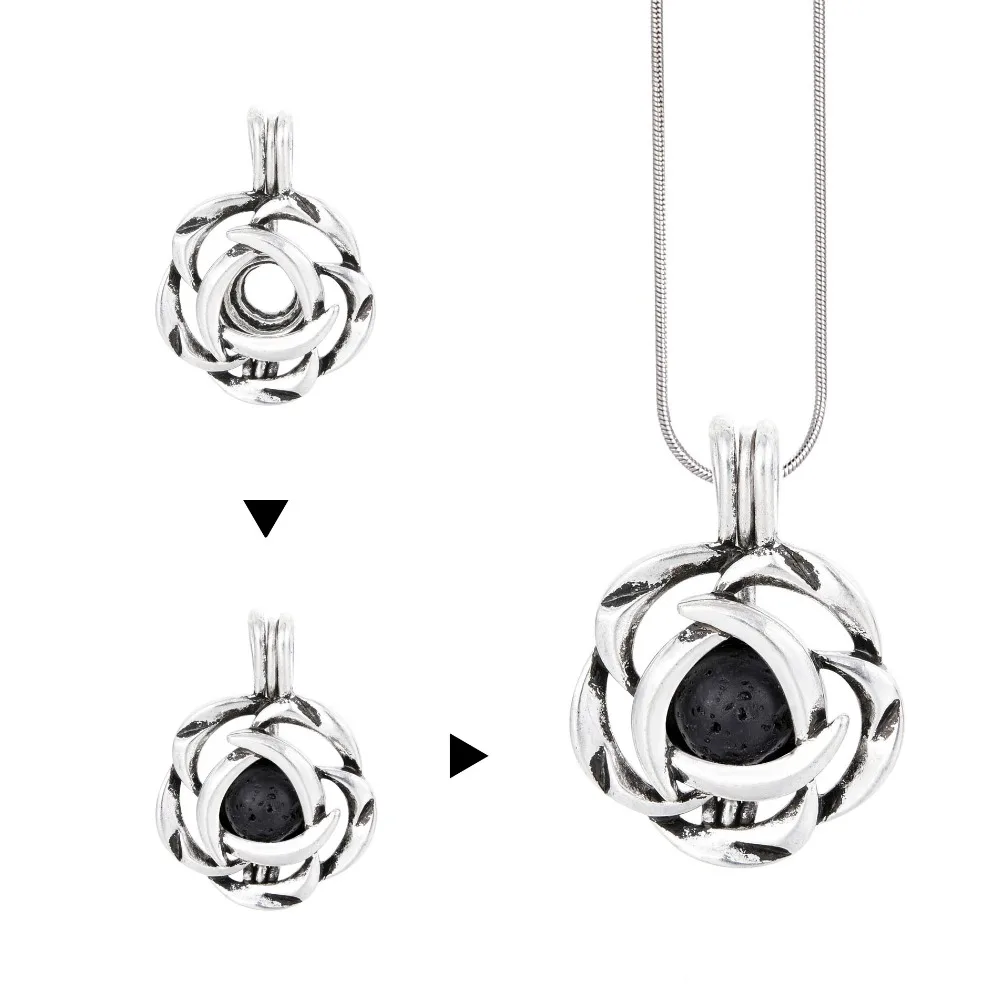 5 шт. античная серебряная Поворотная оболочка в форме сердца жемчужная клетка из