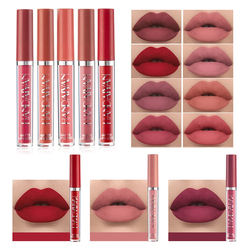 Матовый Блестящий Блеск для губ водостойкий антипригарный стакан стойкие помады
