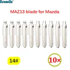 10 шт.лот, металлическая пустая НЕОБРАБОТАННАЯ лезвие ключа 14 # MAZ13 для Mazda Isuzu Hainan KD Xhorse, лезвие для пультов дистанционного управления NO.14