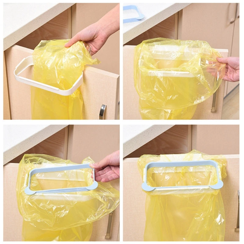 

New Hanging Trash Bag Holder Kitchen Cupboard Cabinet Tailgate Stand Garbage Bags Rack 4 Colors