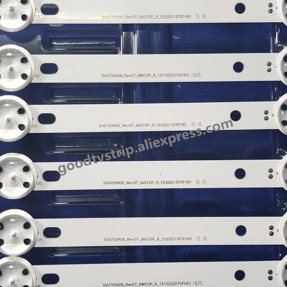 New 12 PCS/set LED backlight strip for D70-D3 SVG700A09_REV07_6WICOP_L_151022(D70FHD) SVG700A09_REV07_6WICOP_R | Лампы и освещение