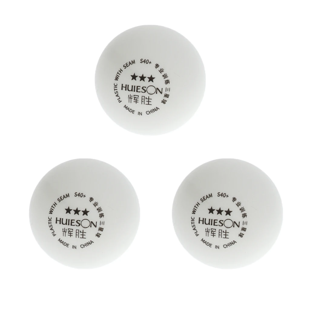 

3-Star 40+mm White Table Tennis Balls,Advanced Pong Ball - Set of 3