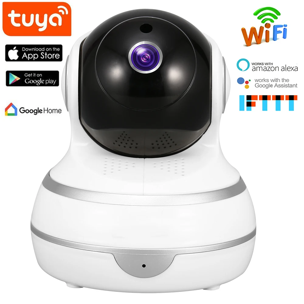 1080P HD Tuya Smart Life Alexa беспроводная IP камера двухсторонняя аудио панорамирование цифровой зум безопасность Смарт WiFi камера