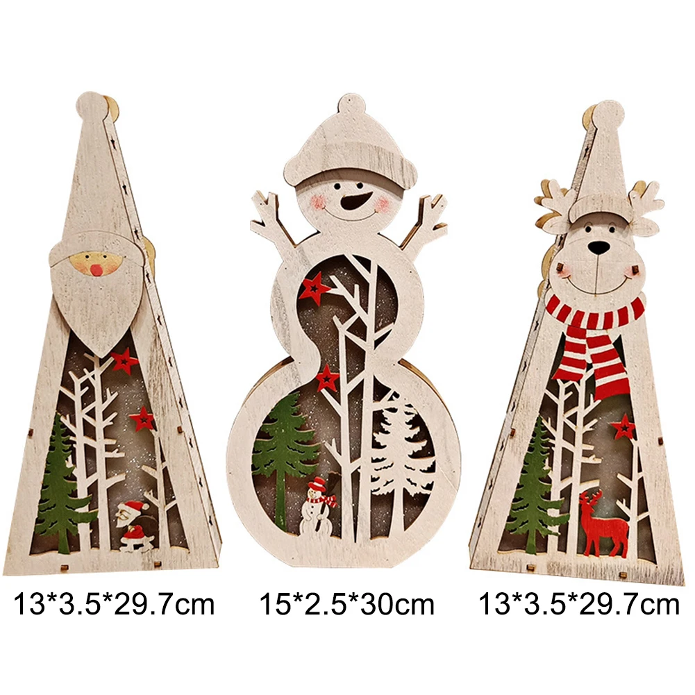 Прекрасный Светящийся Санта Снеговик Олень новогодняя елка для дома вечерние