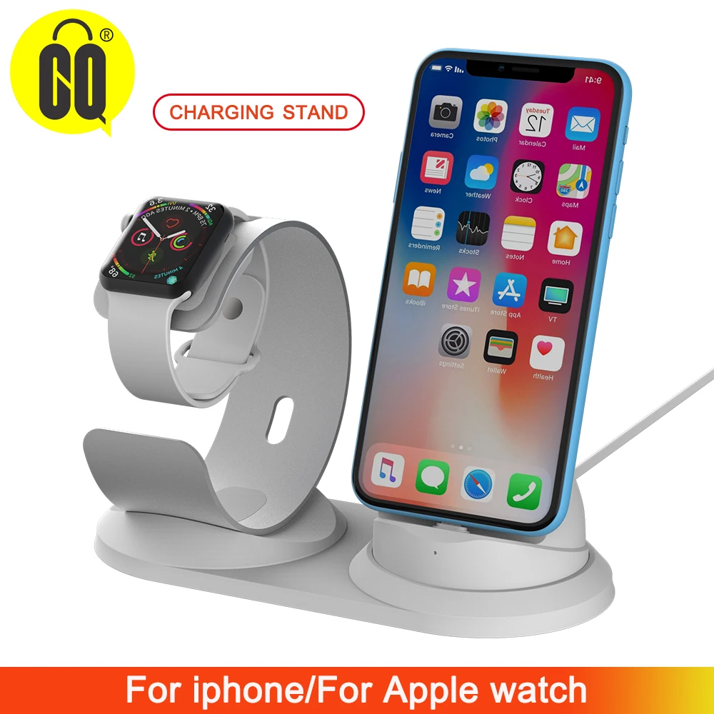 Алюминиевый Настольный держатель для телефона для iPhone XS/XS Max/X/8/7/6 S/5S/SE зарядная док-станция для Apple Watch зарядная станция 40 мм/44 мм