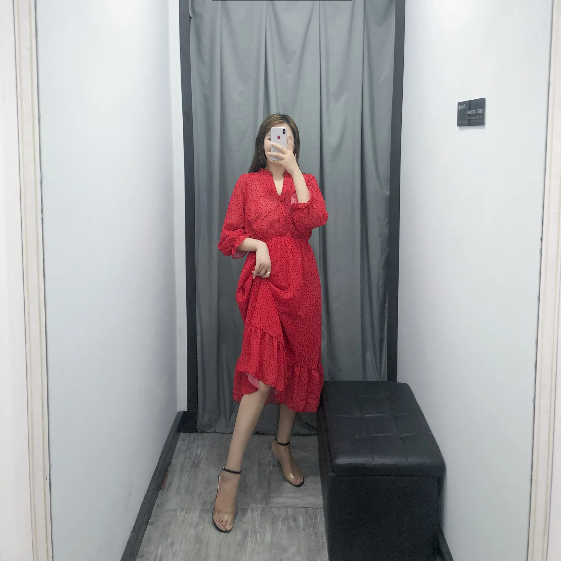 Новинка зимы 2019 модная женская одежда слой v-образным вырезом U7 Марлевое