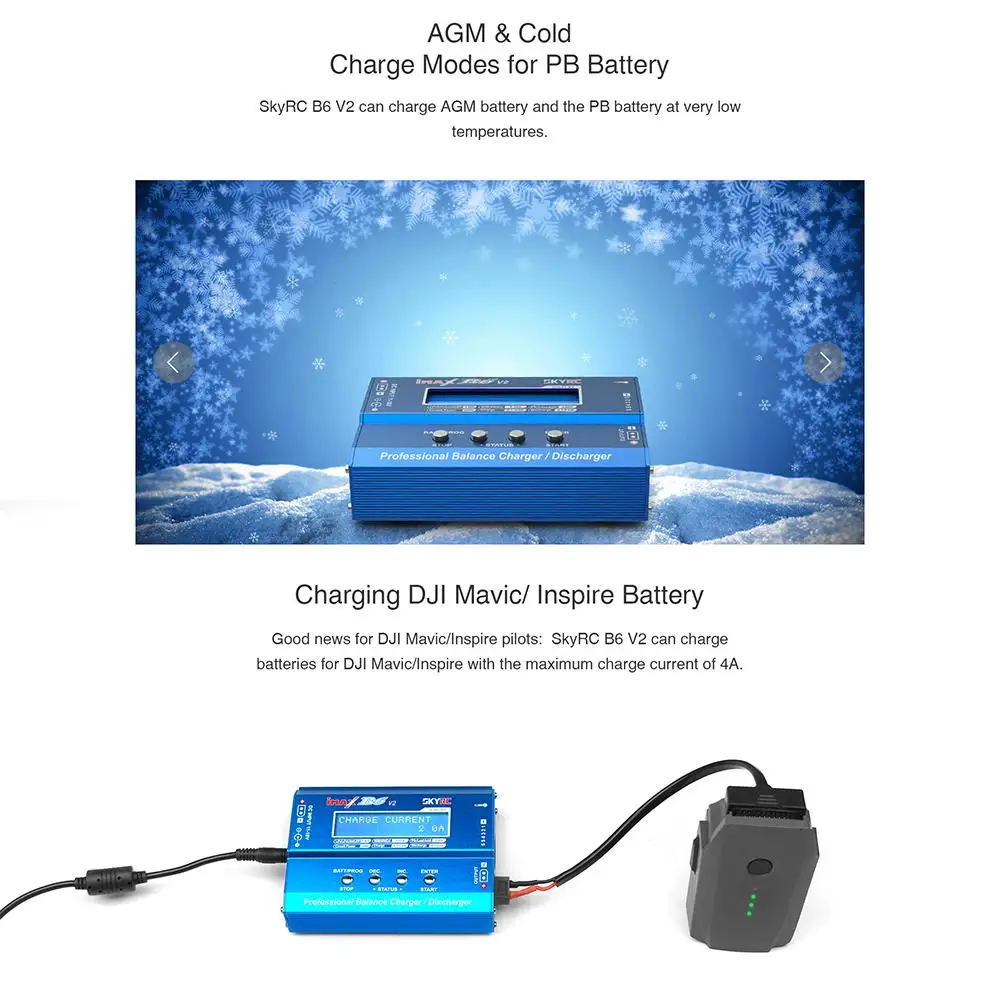

Original SKYRC IMAX B6 V2 B6V2 Digital RC Lipo NiMh Battery Balance Charger With 12v 5A AC POWER Adapter + EU/US/UK/AU plug
