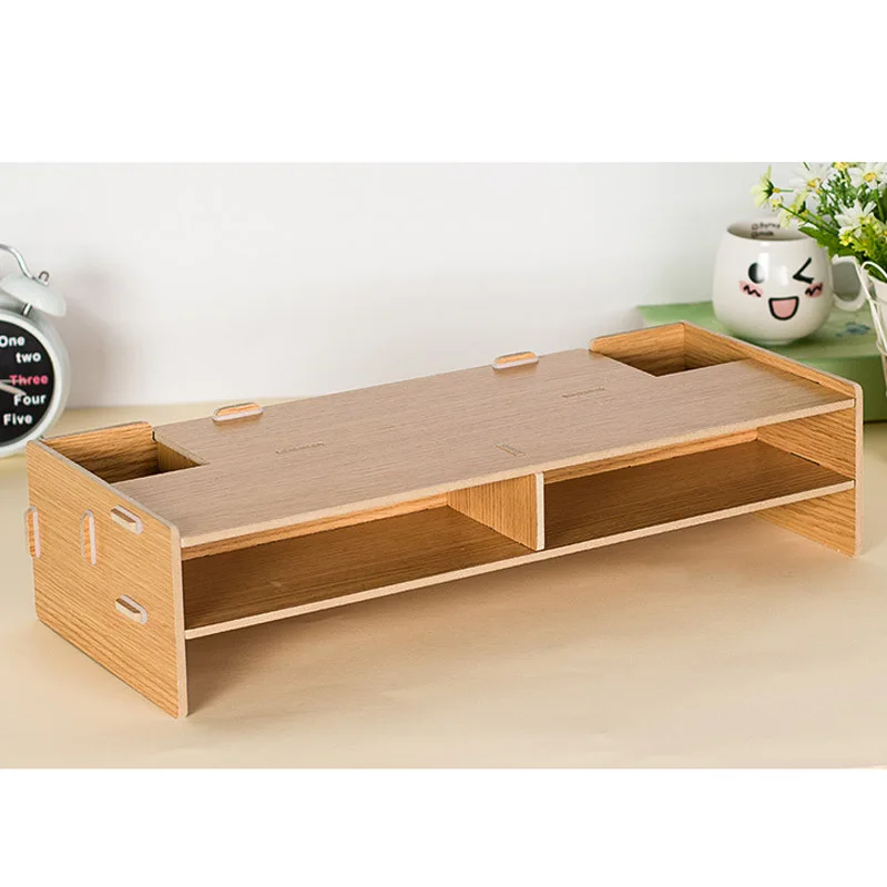 Деревянная подставка для ноутбука настольный держатель монитора удлиняющая