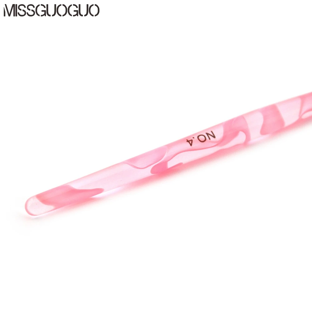 

missguoguo 1pc Nail art brush 4# Kolinsky Acrylic Nail Brush UV Gel Nail Polish Brush Flower Painting Pen Gel Acrylic nail pen