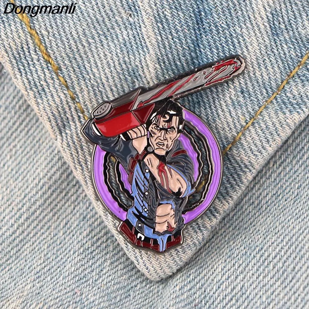 

LB432 Horror Movie Figure Enamel Pins Brooches for Women Fashion Lapel Jewelry Backpack Bags Badge Gifts
