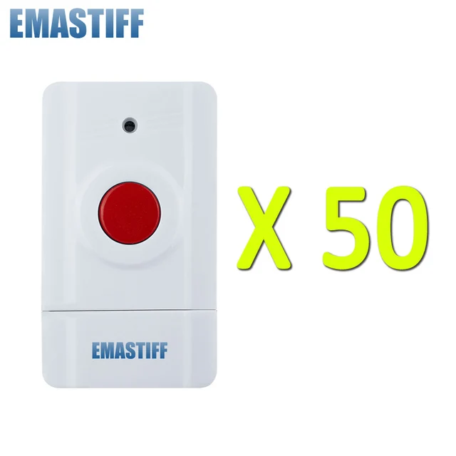 

50 шт. Беспроводная Аварийная кнопка безопасности 433 МГц SOS работа с G2B G2BW W2B W4B Wifi GSM PSTN домашняя система охранной сигнализации