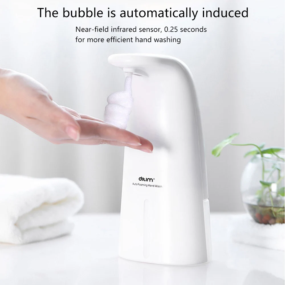 

Умный дозатор жидкого мыла, Бесконтактный автоматический диспенсер пенопласта, белый, для ванной комнаты, стирка рук