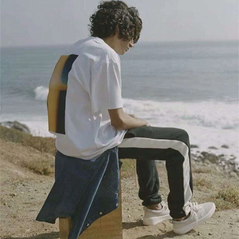 

Cotton print casual men's and women's t-shirt harajuku super large round neck short sleeve hip hop t-shirts street style tops