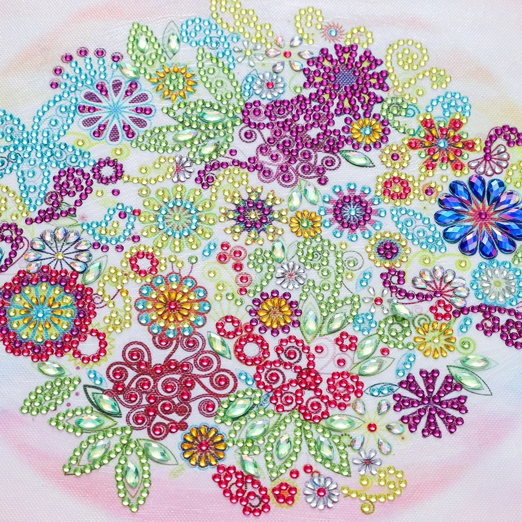 

DIY 5D Diamond Painting By Number Kits Diamond Art Special Shaped for Adults Beginner Kids Colourful Flowers Home Decoration