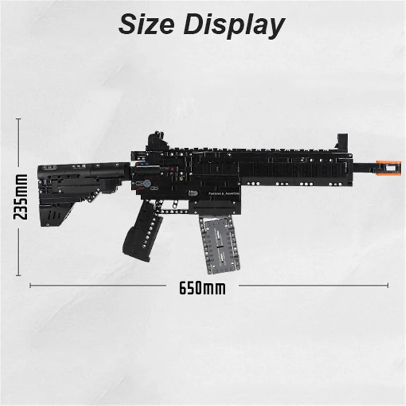 Новинка Xingbao 24003 Игрушечная модель пистолета с высокой имитацией HK 416 D набор