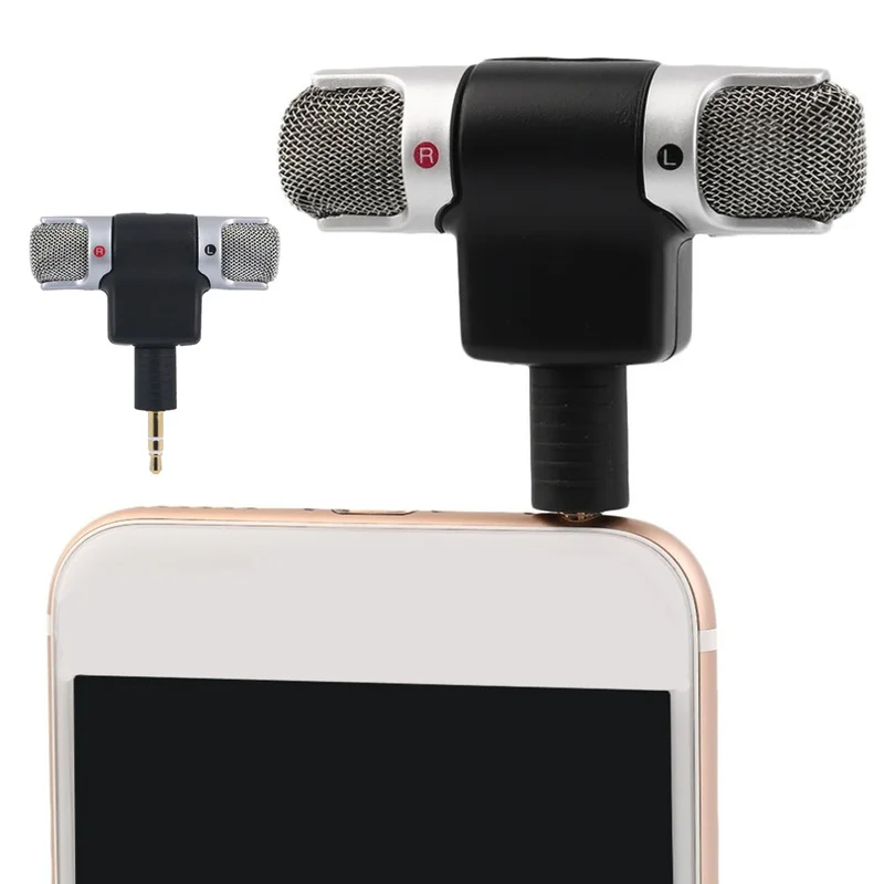Мини микрофон с разъемом 3 5 мм стерео для записи мобильный телефон Студийный