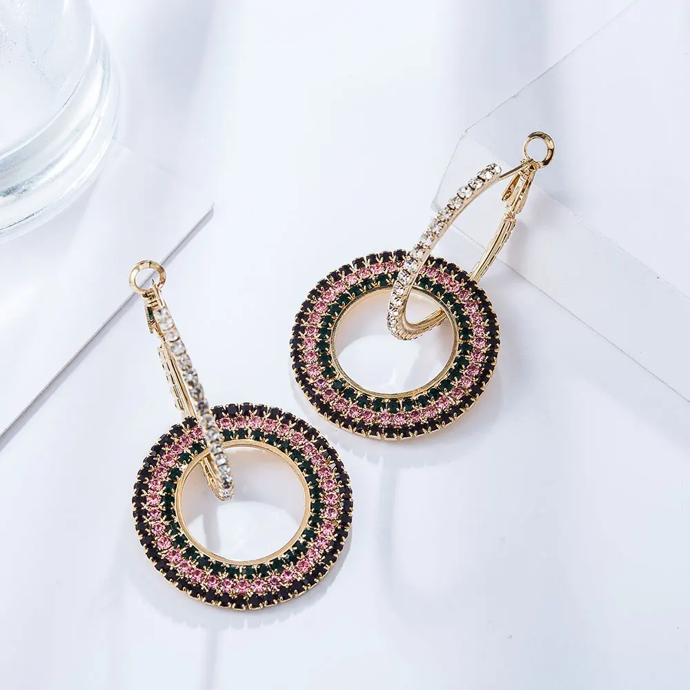 Viennois Gold Color Hoop Earrings for Women Boho Round Female Party Metallic Chic Fashion Jewelry | Украшения и аксессуары