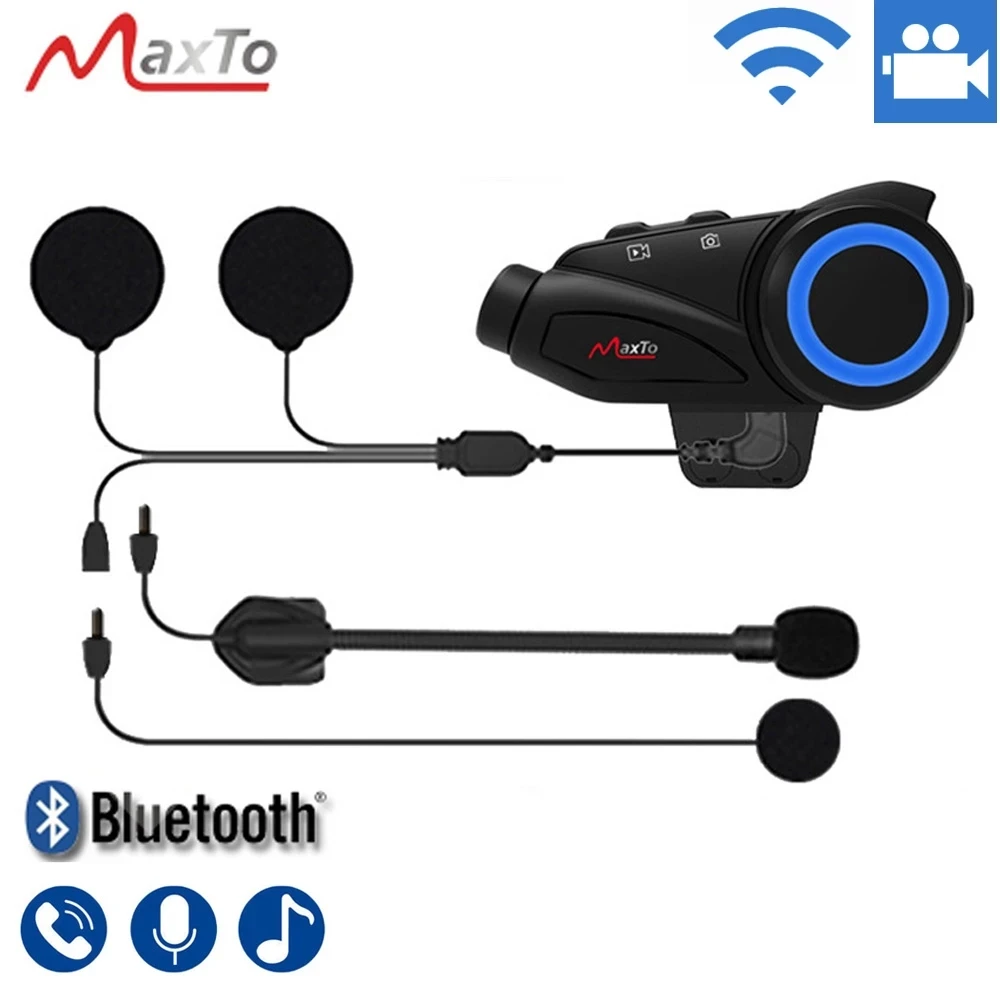 Maxto M3 водонепроницаемый мотоцикл 6 водителей Bluetooth и WIFI видеорегистратор Шлем