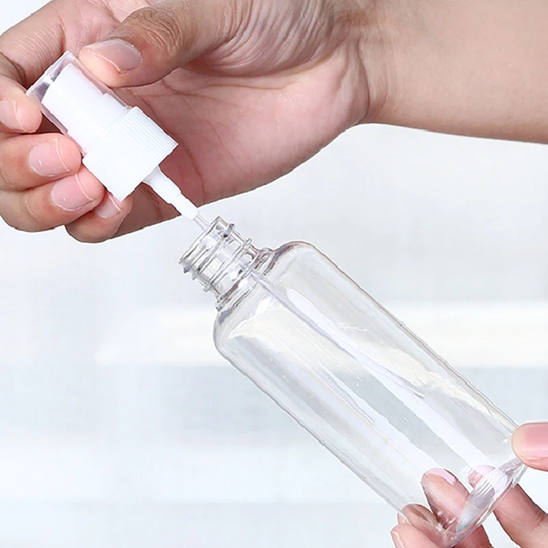 30/50/100 Ml прозрачный Пластик бутылкы парфюмерного спрея Портативный пустые заправляемые флаконы для духов тумана насос духи распылитель для путешествий