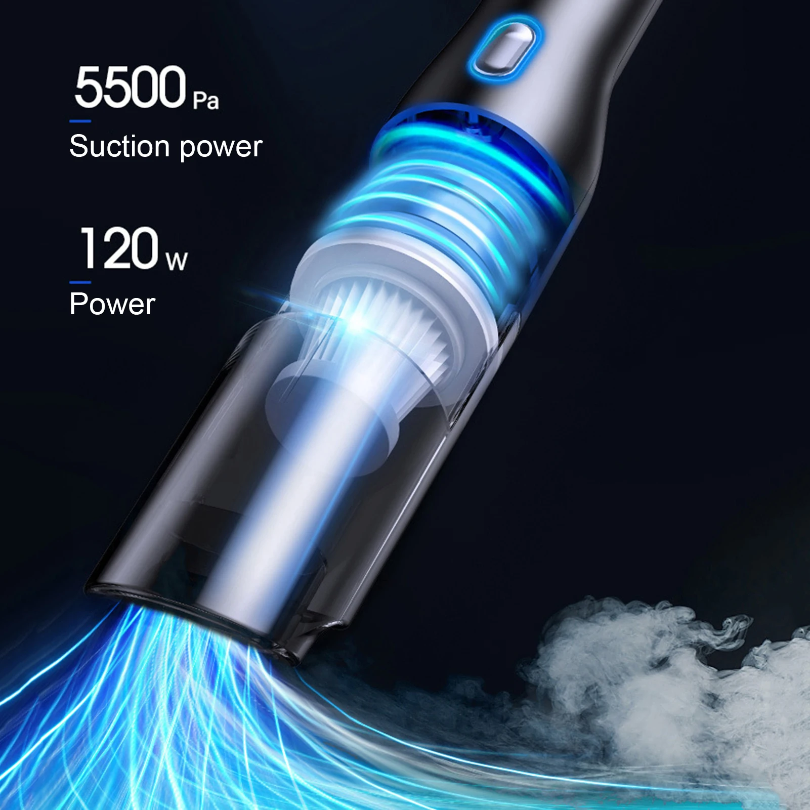 

Car Vacuum Cleaner 120W High Power 5500pa Portable Hand-held Car Vacuum Cleaner Dry Wet Dual Purpose Vacuum Cleaner