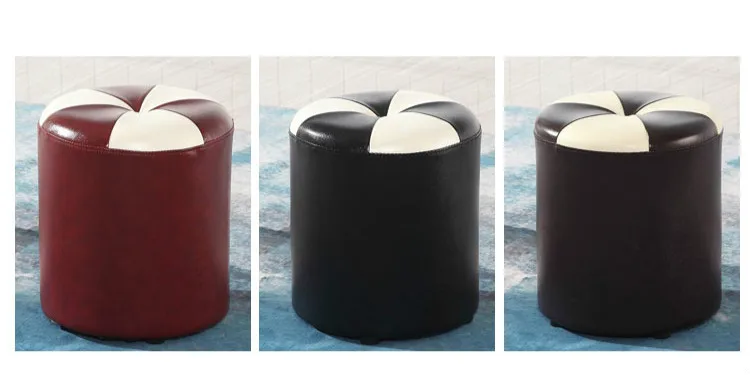 Европа Америка знаменитая натуральная кожа Топ круглый табурет курган диван