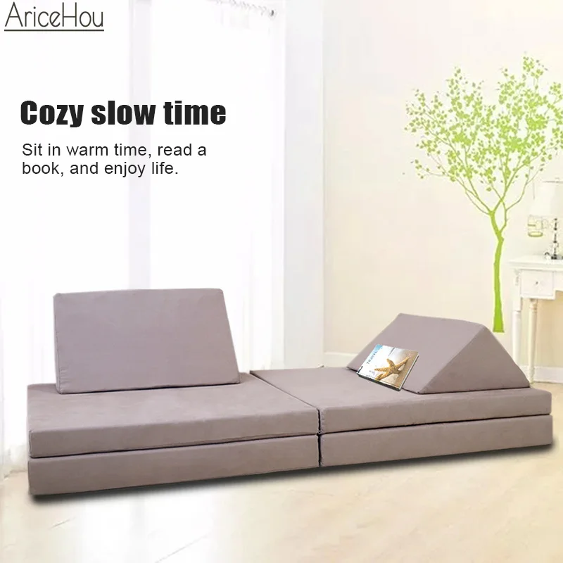 Напольный диван кровать многофункциональный простой тканевый стул наклонная