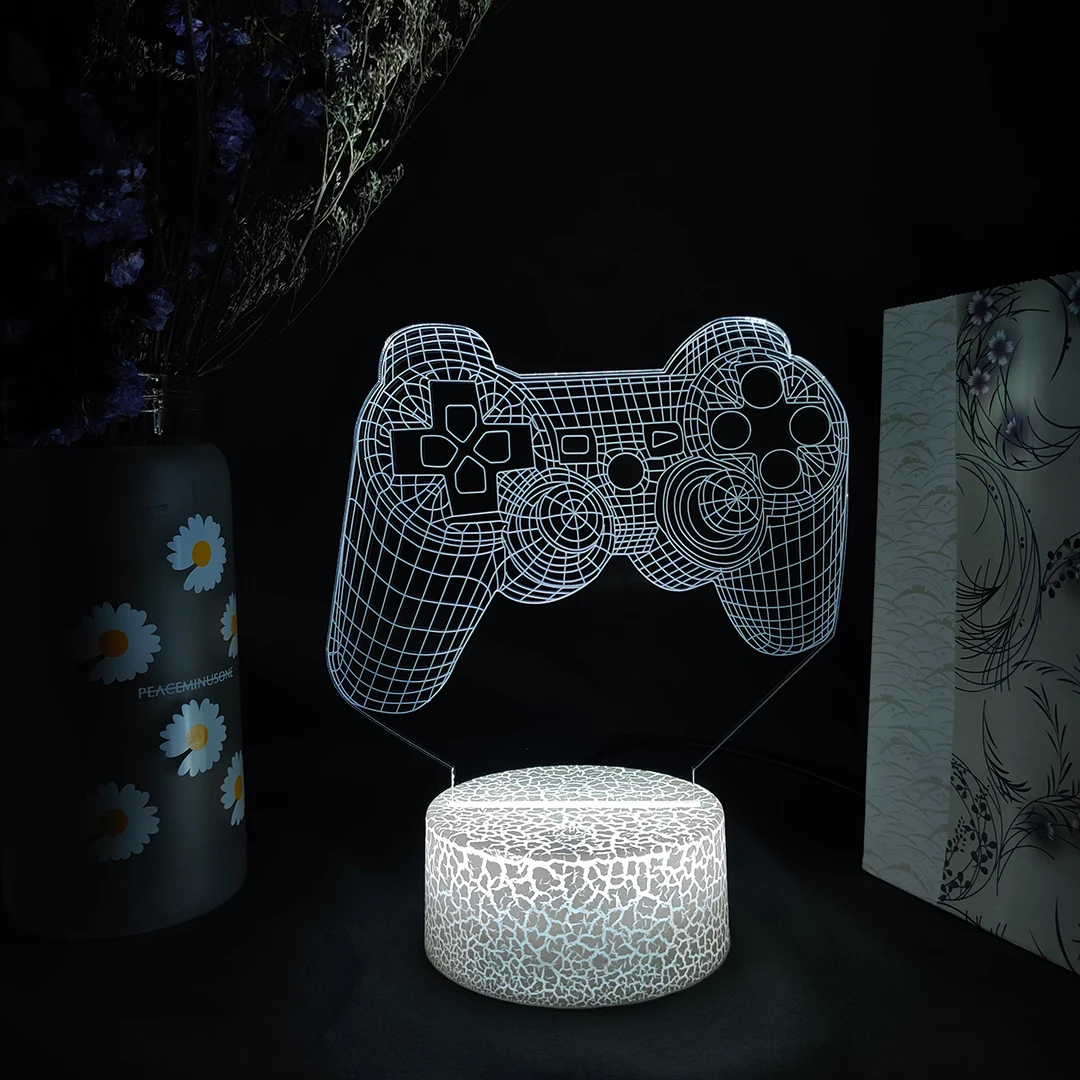 

3D Vision Lamp Cool Gift for Game Fans Console Handle Image 7 Color Changing Touch Sensor Night Light Gaming Room Decoration