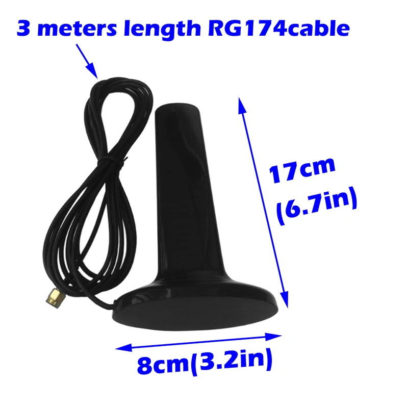 4G GSM 3G всенаправленная антенна 12dbi 3 метра RG174 кабель с магнитной присоской для