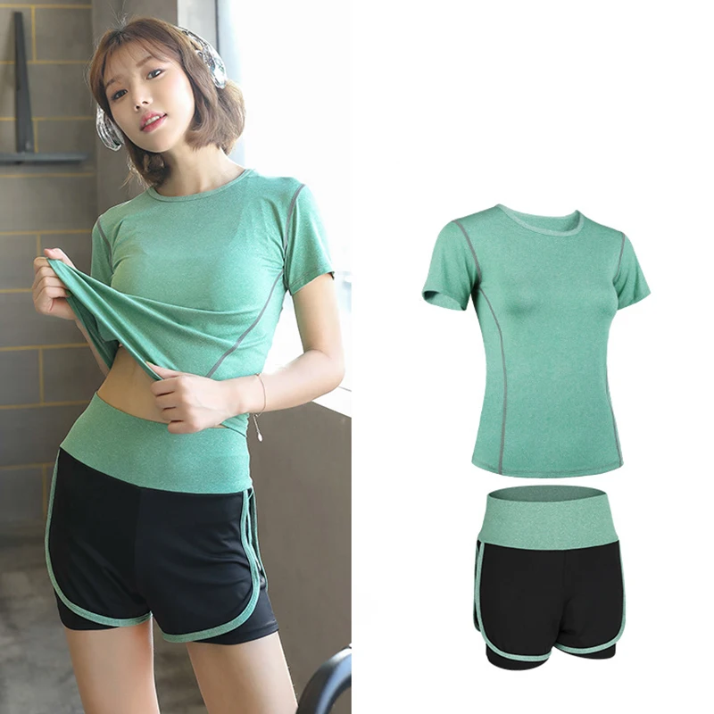 2 шт. футболка и шорты для бега|Наборы бега| |