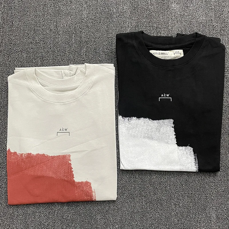 

2021SS Paint Printing Graffiti A COLD WALL* T Shirt Hip Hop Streetwear Men Women High Quality A-COLD-WALL O-Neck T-Shirts