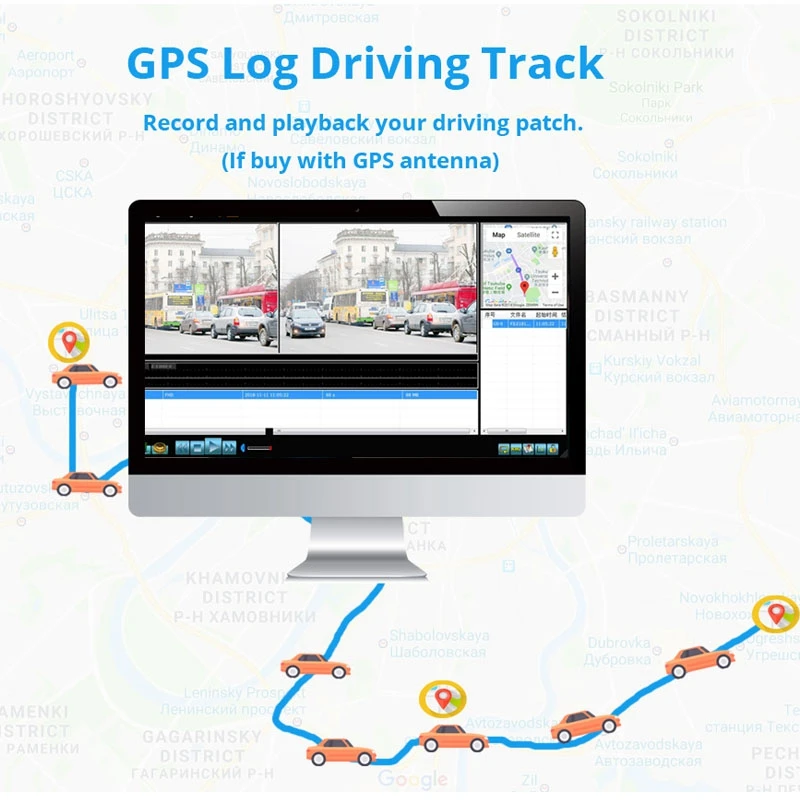 S2 10 дюймов Двойная Камера авто РЕГИСТРАТОР GPS регистратор Даш камера DVR