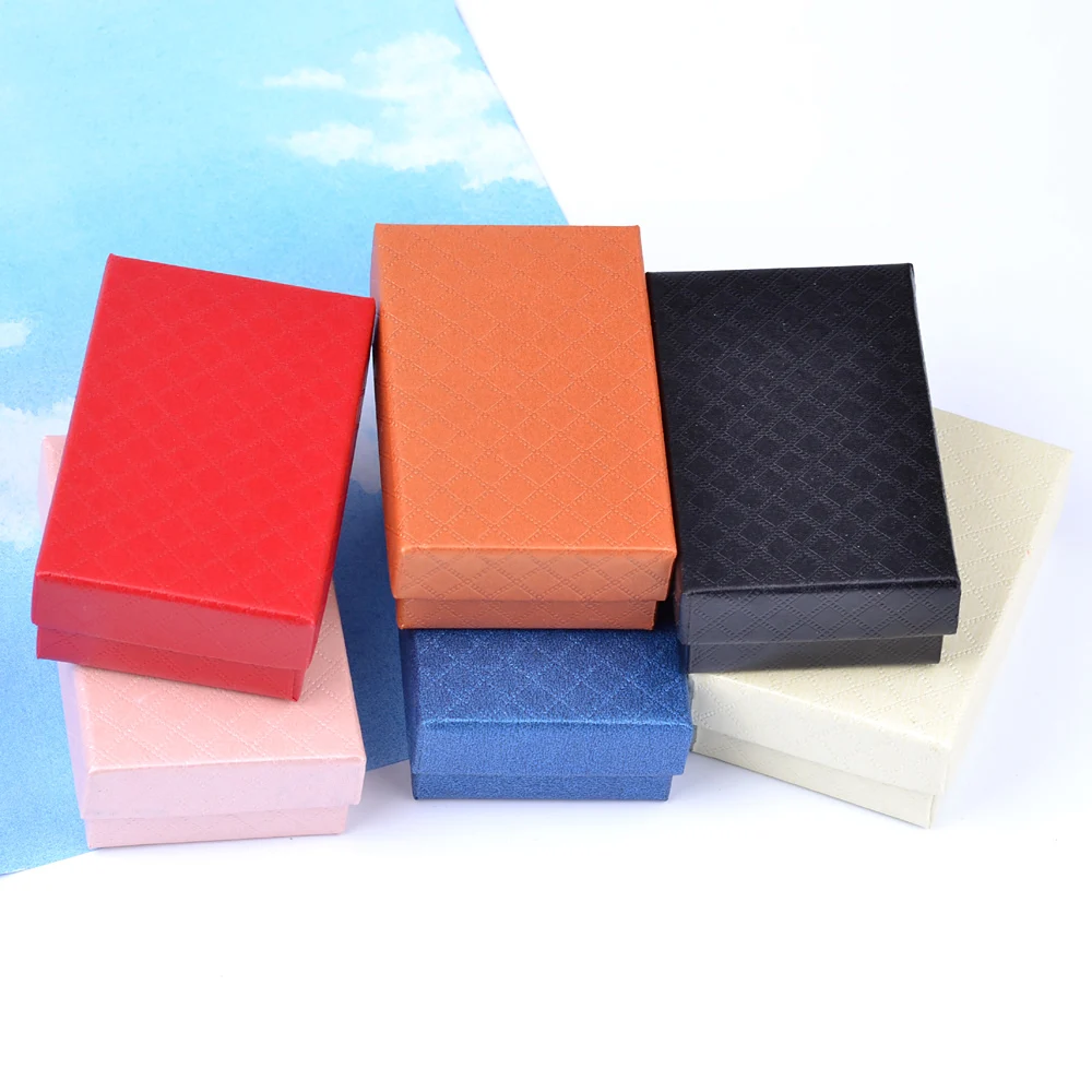 10 шт. новинка коробка для ювелирных изделий обручальное кольцо серьги ожерелье