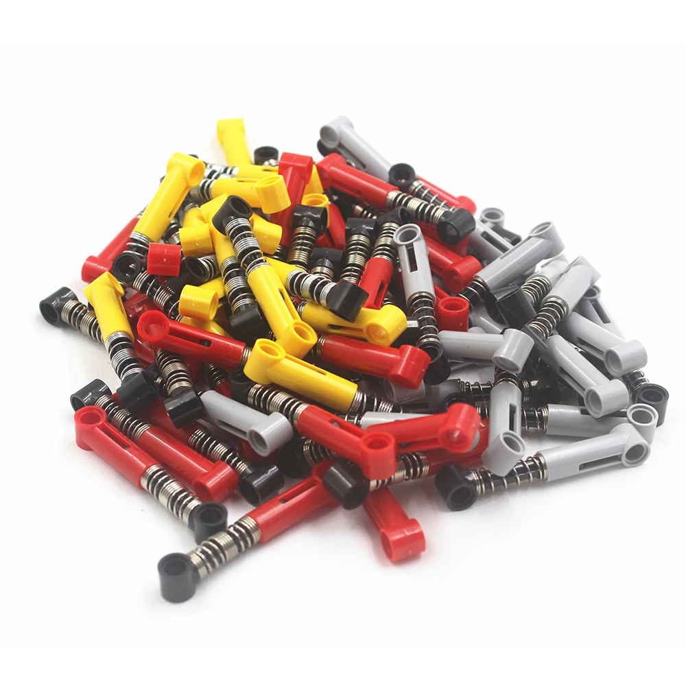 MOC Parts Technical Building Blocks Self-Locking Bricks Shock Absorber 6.5L (Hard Spring) 3 Color Compatible with Lego 76537