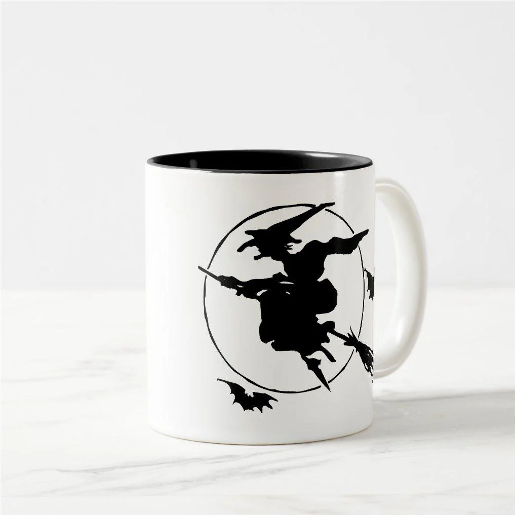 

Забавная фотография, кружка для осени, Готическая кружка-журавль, кружка-метла ведьмы, кружка с плохим ведьмом, кофейная чашка на Хэллоуин, п...